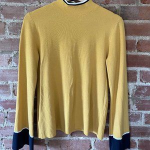 Mustard Mock-Neck Bell Sweater